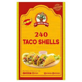 El Mercado 240 Taco Shells 3.6kg  Adomoo